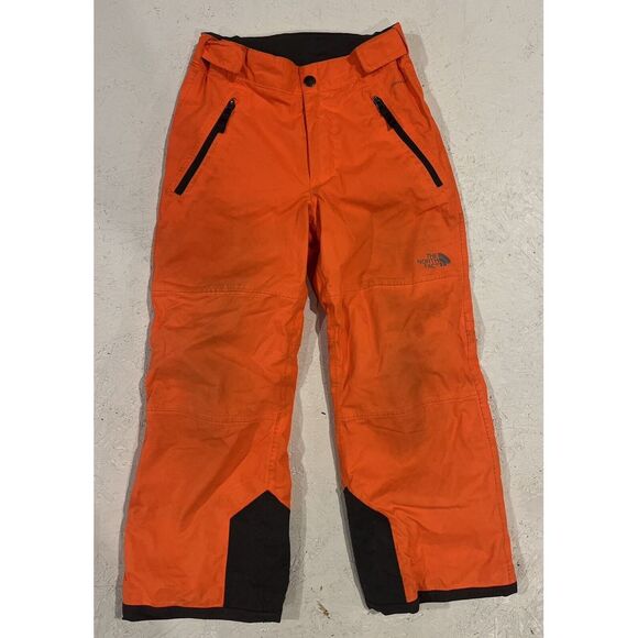 THE NORTHFACE Boys Kids EZ Grow DryVent Ski Snowboard Pant Orange Small - Picture 1 of 10